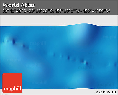 Physical 3D Map of the Area around 29° 54' 34" S, 157° 10' 30" W