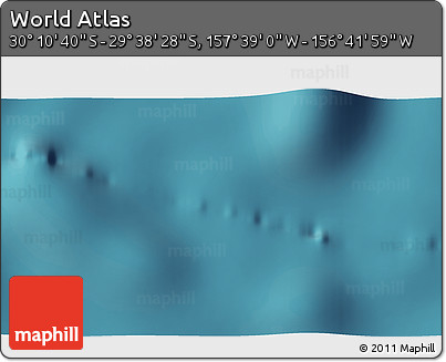 Satellite 3D Map of the Area around 29° 54' 34" S, 157° 10' 30" W