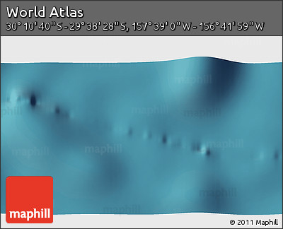 Satellite 3D Map of the Area around 29° 54' 34" S, 157° 10' 30" W