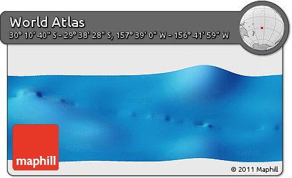 Physical Panoramic Map of the Area around 29° 54' 34" S, 157° 10' 30" W