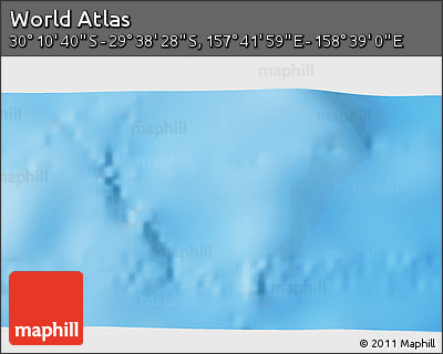 Physical 3D Map of the Area around 29° 54' 34" S, 158° 10' 30" E