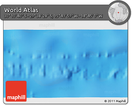 Physical 3D Map of the Area around 29° 54' 34" S, 15° 13' 29" W