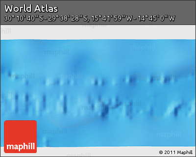Physical 3D Map of the Area around 29° 54' 34" S, 15° 13' 29" W