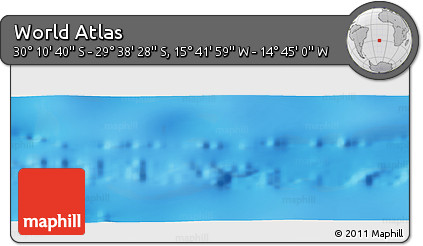 Physical Panoramic Map of the Area around 29° 54' 34" S, 15° 13' 29" W