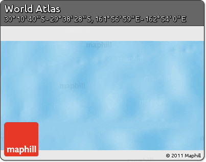 Physical 3D Map of the Area around 29° 54' 34" S, 162° 25' 30" E