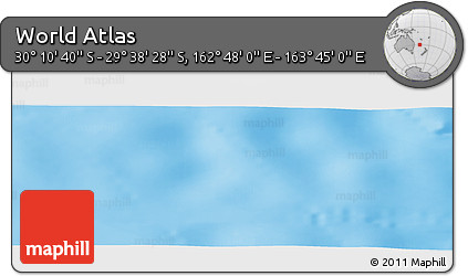 Physical Panoramic Map of the Area around 29° 54' 34" S, 163° 16' 30" E