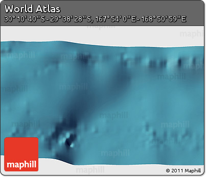 Satellite 3D Map of the Area around 29° 54' 34" S, 168° 22' 30" E