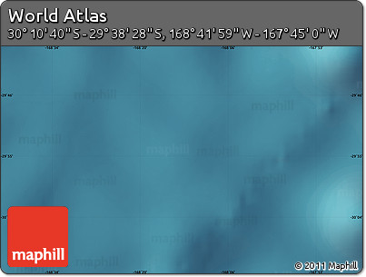 Satellite Map of the Area around 29° 54' 34" S, 168° 13' 29" W