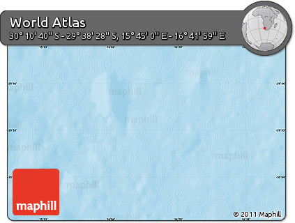 Physical Map of the Area around 29° 54' 34" S, 16° 13' 30" E