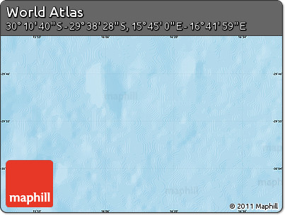 Physical Map of the Area around 29° 54' 34" S, 16° 13' 30" E