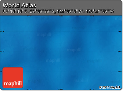Physical Map of the Area around 29° 54' 34" S, 174° 10' 30" W