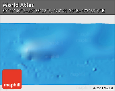 Physical 3D Map of the Area around 29° 54' 34" S, 175° 10' 30" E