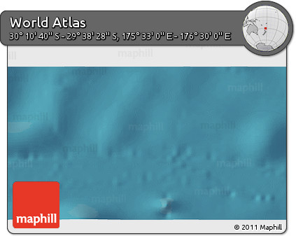 Satellite 3D Map of the Area around 29° 54' 34" S, 176° 1' 30" E