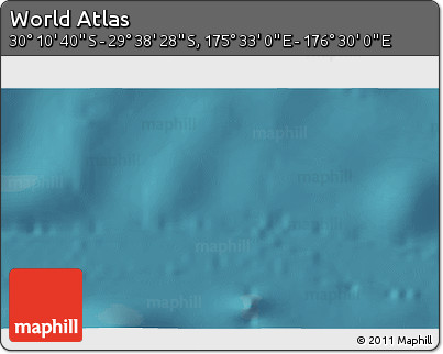 Satellite 3D Map of the Area around 29° 54' 34" S, 176° 1' 30" E