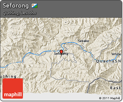 Shaded Relief 3D Map of Seforong