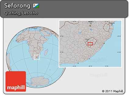 Gray Location Map of Seforong