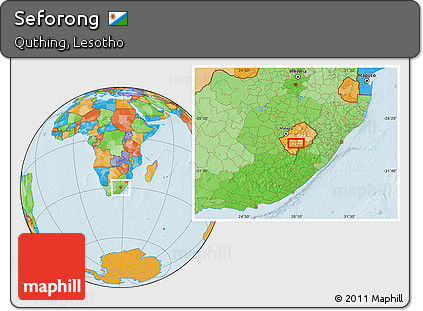 Political Location Map of Seforong