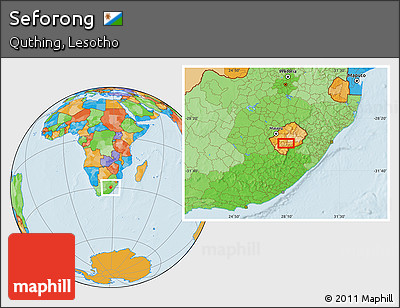 Political Location Map of Seforong