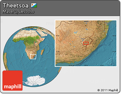 Satellite Location Map of Theetsoa