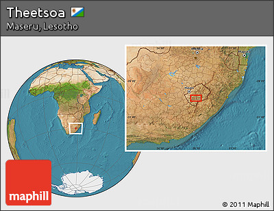 Satellite Location Map of Theetsoa