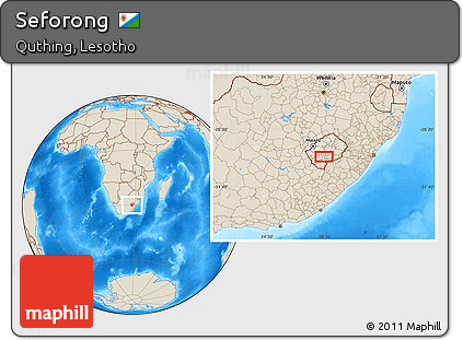 Shaded Relief Location Map of Seforong