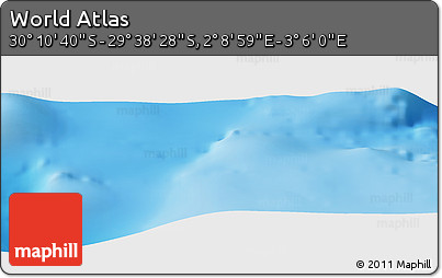 Physical Panoramic Map of the Area around 29° 54' 34" S, 2° 37' 30" E
