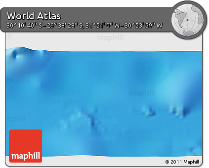 Physical 3D Map of the Area around 29° 54' 34" S, 31° 22' 30" W
