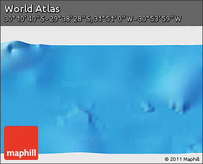 Physical 3D Map of the Area around 29° 54' 34" S, 31° 22' 30" W