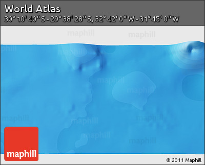 Political 3D Map of the Area around 29° 54' 34" S, 32° 13' 30" W