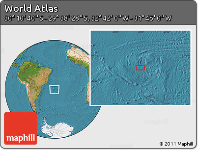 Satellite Location Map of the Area around 29° 54' 34" S, 32° 13' 30" W