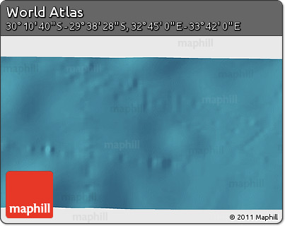 Satellite 3D Map of the Area around 29° 54' 34" S, 33° 13' 30" E