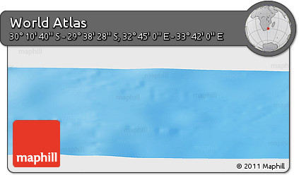 Physical Panoramic Map of the Area around 29° 54' 34" S, 33° 13' 30" E