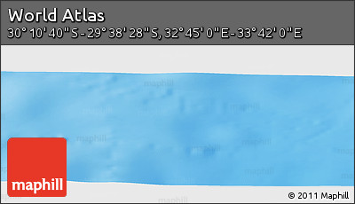 Physical Panoramic Map of the Area around 29° 54' 34" S, 33° 13' 30" E