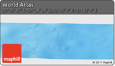 Physical Panoramic Map of the Area around 29° 54' 34" S, 33° 13' 30" E