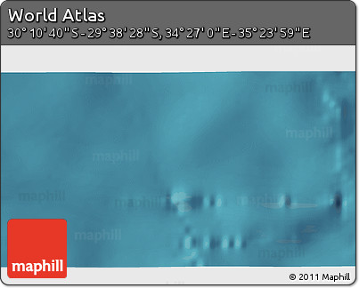 Satellite 3D Map of the Area around 29° 54' 34" S, 34° 55' 29" E