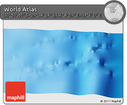 Physical 3D Map of the Area around 29° 54' 34" S, 36° 37' 30" E