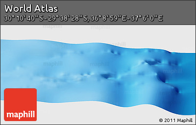 Physical Panoramic Map of the Area around 29° 54' 34" S, 36° 37' 30" E