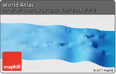 Physical Panoramic Map of the Area around 29° 54' 34" S, 36° 37' 30" E