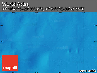 Shaded Relief Map of the Area around 29° 54' 34" S, 38° 19' 30" E