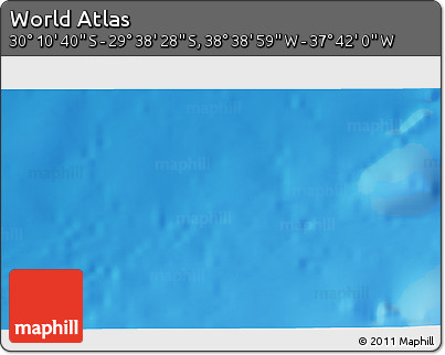 Physical 3D Map of the Area around 29° 54' 34" S, 38° 10' 29" W