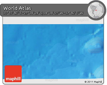 Political 3D Map of the Area around 29° 54' 34" S, 38° 10' 29" W