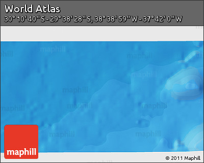 Political 3D Map of the Area around 29° 54' 34" S, 38° 10' 29" W