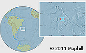 Savanna Style Location Map of the area around 29° 54' 34" S, 38° 10' 29" W, hill shading