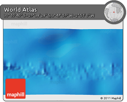 Physical 3D Map of the Area around 29° 54' 34" S, 3° 19' 30" W