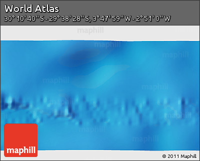 Physical 3D Map of the Area around 29° 54' 34" S, 3° 19' 30" W