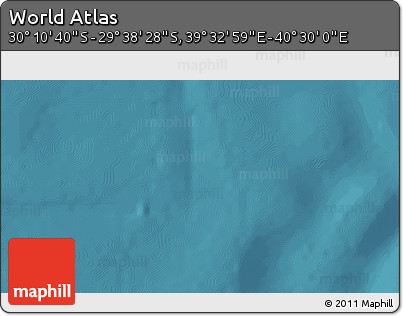 Satellite 3D Map of the Area around 29° 54' 34" S, 40° 1' 29" E