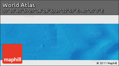 Physical Panoramic Map of the Area around 29° 54' 34" S, 40° 1' 29" E