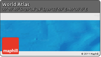 Physical Panoramic Map of the Area around 29° 54' 34" S, 40° 1' 29" E