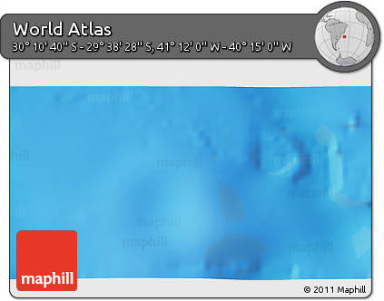 Physical 3D Map of the Area around 29° 54' 34" S, 40° 43' 30" W