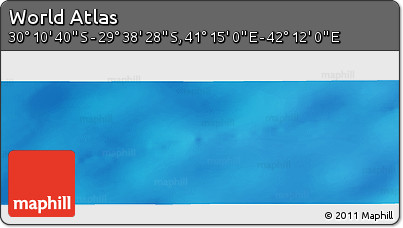 Physical Panoramic Map of the Area around 29° 54' 34" S, 41° 43' 30" E